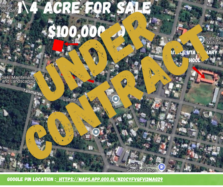 UNDER CONTRACT  – ¼ ACRE LAND | VAITELE