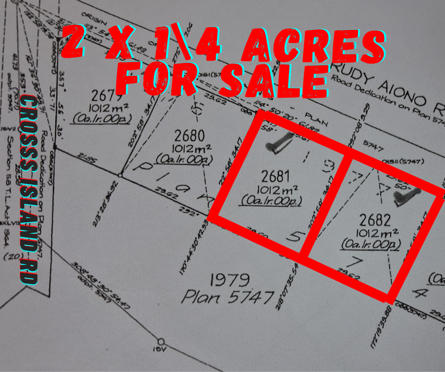 FOR SALE – TWO ¼ ACRE SECTIONS | MALOLOLELEI