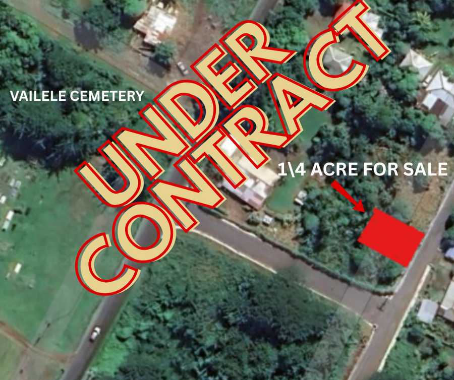 NOW UNDER CONTRACT - Vacant Land - Vailele, Close to Samoa Primary School